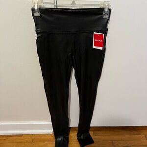 SPANX Dark Faux Leather Leggings